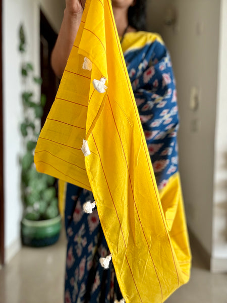 Woven Ikkat Pochampally Cotton saree