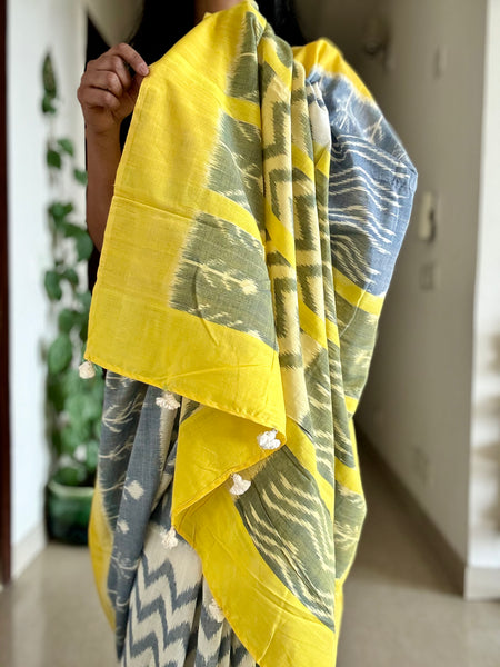 Woven Ikkat Pochampally Cotton saree