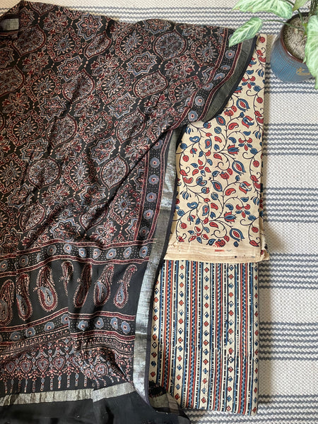 3 piece set - AJRAKH HANDCRAFTED COTTON SUIT SET