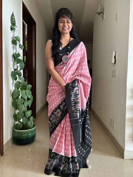 Woven Ikkat Pochampally Cotton saree