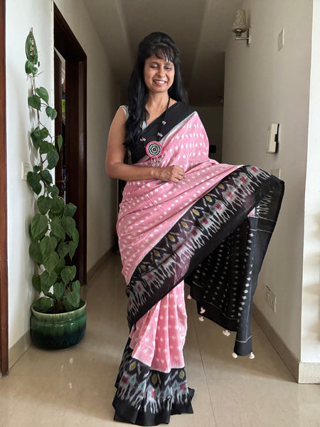 Woven Ikkat Pochampally Cotton saree