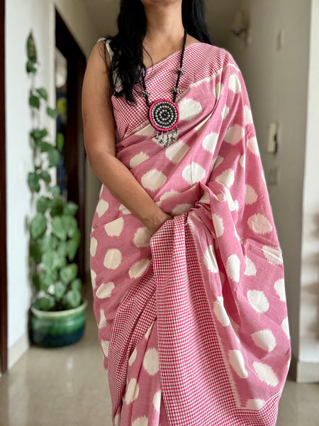 Woven Ikkat Pochampally Cotton saree