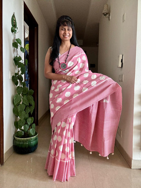 Woven Ikkat Pochampally Cotton saree