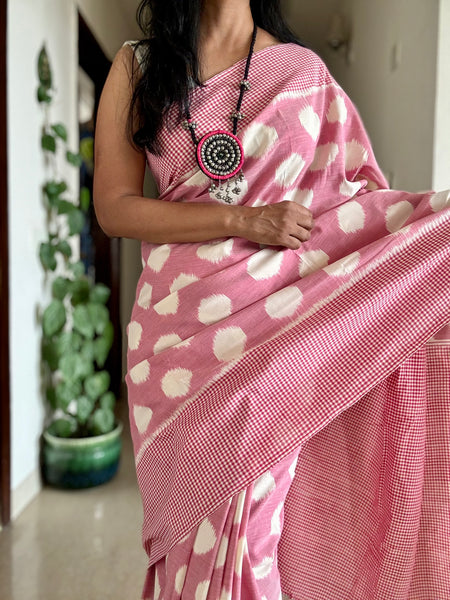 Woven Ikkat Pochampally Cotton saree