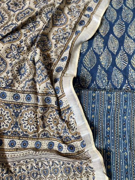 3 piece set - AJRAKH HANDCRAFTED COTTON SUIT SET