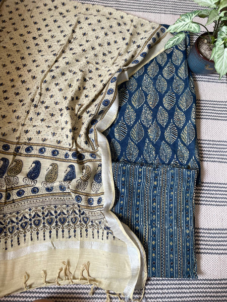 3 piece set - AJRAKH HANDCRAFTED COTTON SUIT SET