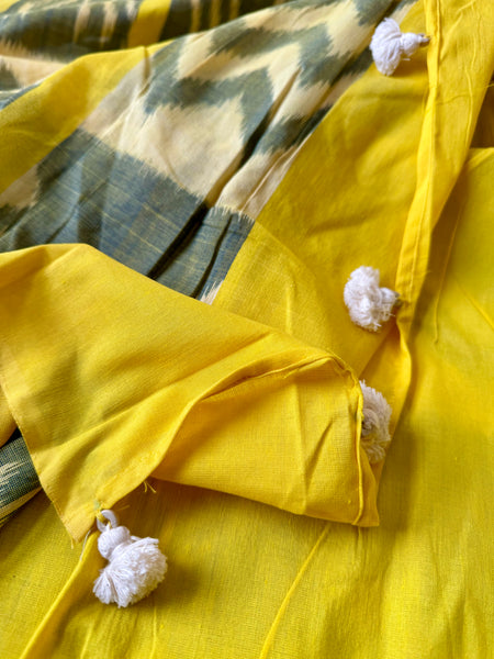 Woven Ikkat Pochampally Cotton saree