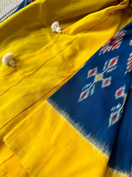 Woven Ikkat Pochampally Cotton saree