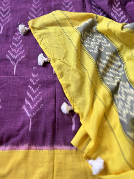 Woven Ikkat Pochampally Cotton saree