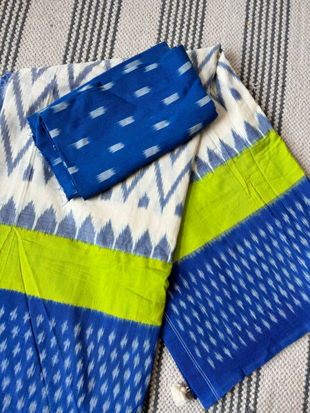 Woven Ikkat Pochampally Cotton saree