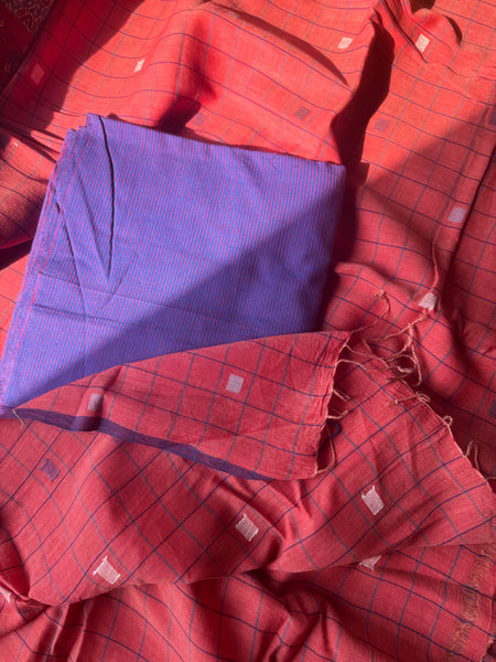 ताना-बाना- Cotton Handwoven Jamdani Saree