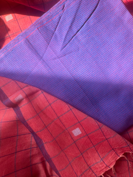 ताना-बाना- Cotton Handwoven Jamdani Saree