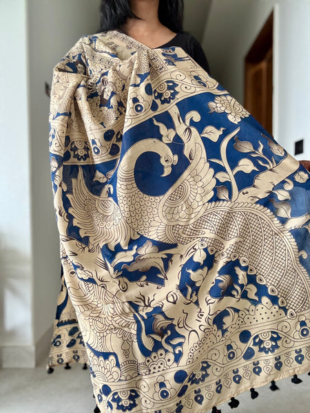 Kalamkari - Printed Bangalore Silk Saree
