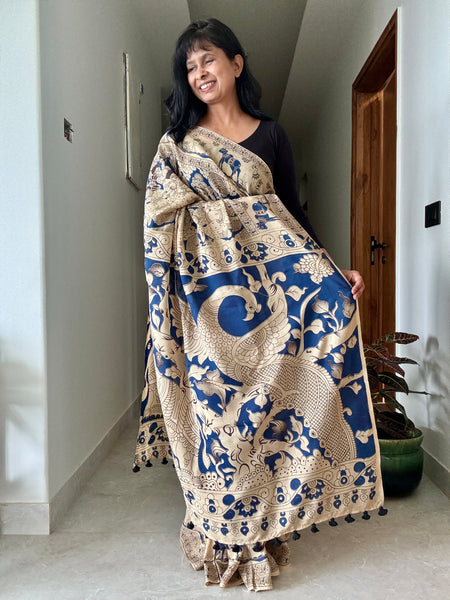 Kalamkari - Printed Bangalore Silk Saree