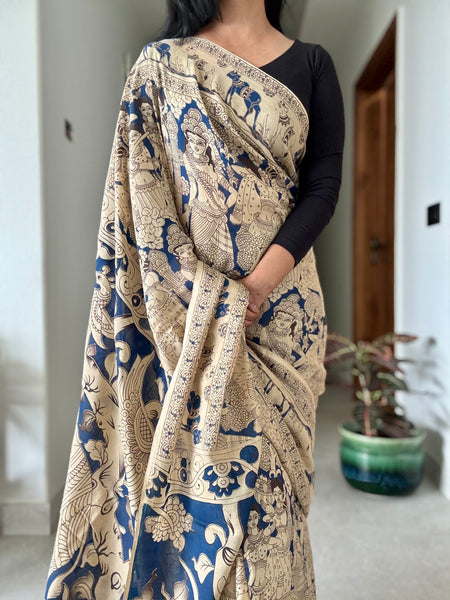 Kalamkari - Printed Bangalore Silk Saree