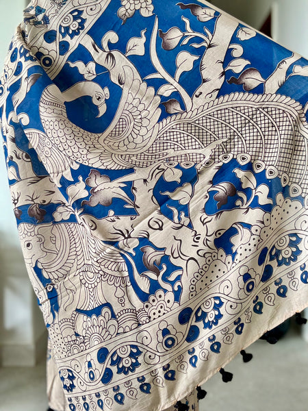 Kalamkari - Printed Bangalore Silk Saree
