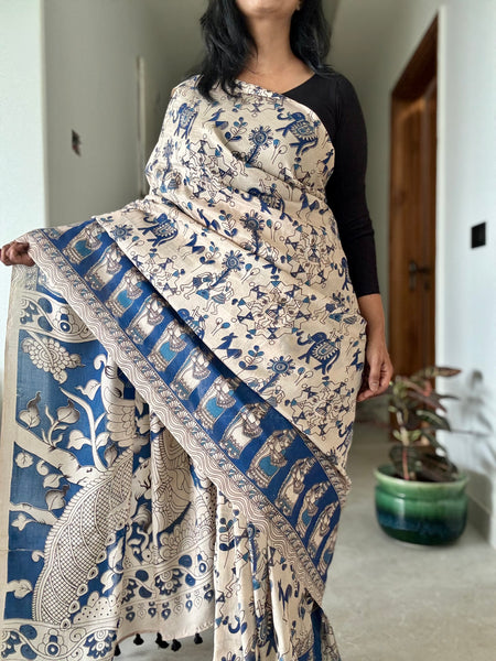 Kalamkari - Printed Bangalore Silk Saree