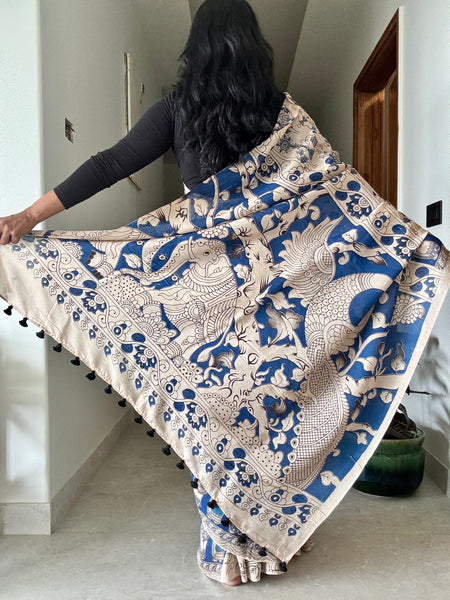 Kalamkari - Printed Bangalore Silk Saree