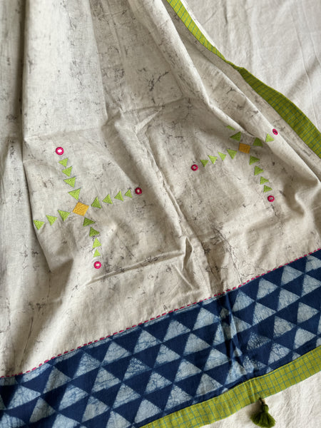Embroidered Patchwork stole