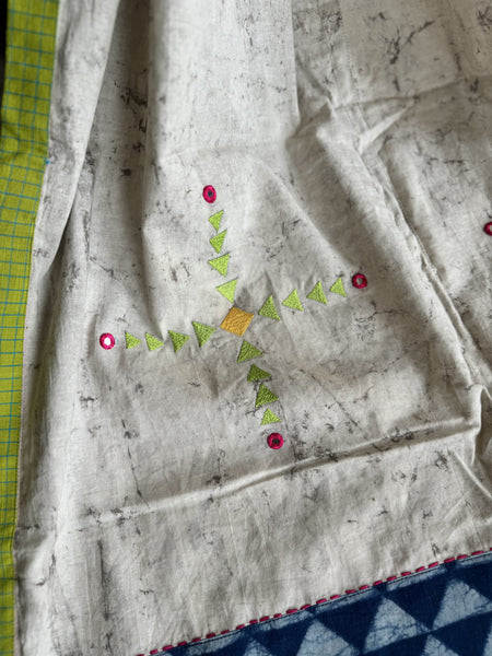 Embroidered Patchwork stole