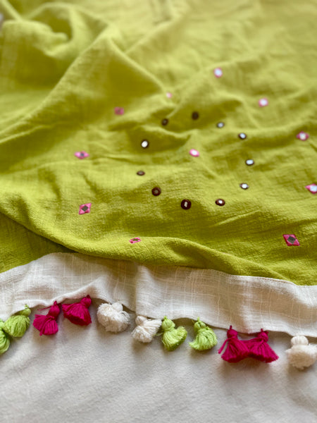 Vaani- Embroidered Stole - Khadi Cotton