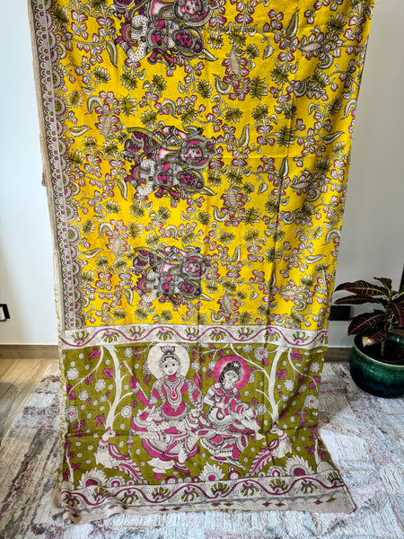 Kalamkari - Printed cotton mul saree