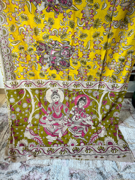 Kalamkari - Printed cotton mul saree