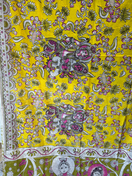 Kalamkari - Printed cotton mul saree