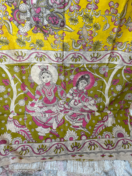 Kalamkari - Printed cotton mul saree