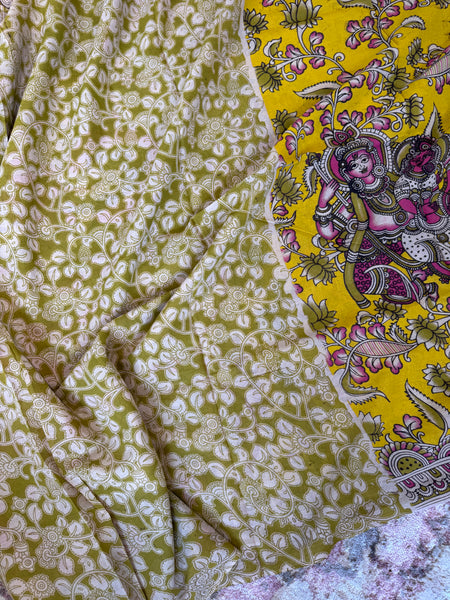 Kalamkari - Printed cotton mul saree