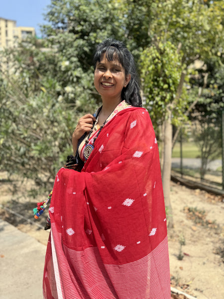 Ramya - jacquard buta cotton saree