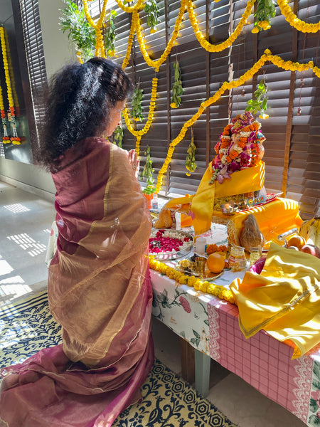 Tissue Chanderi Handwoven Saree