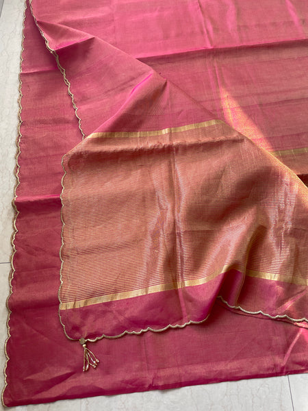 Tissue Chanderi Handwoven Saree