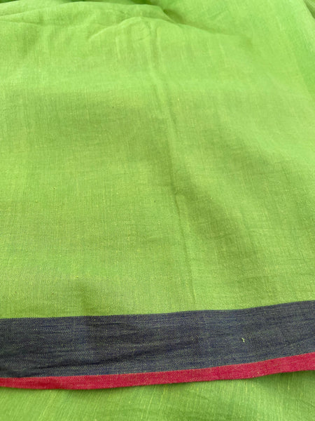 Charu Cotton Jamdani Saree- Green