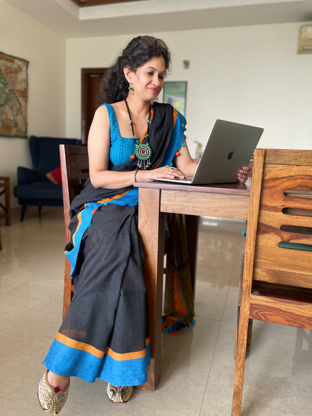 Bengal woven cotton saree
