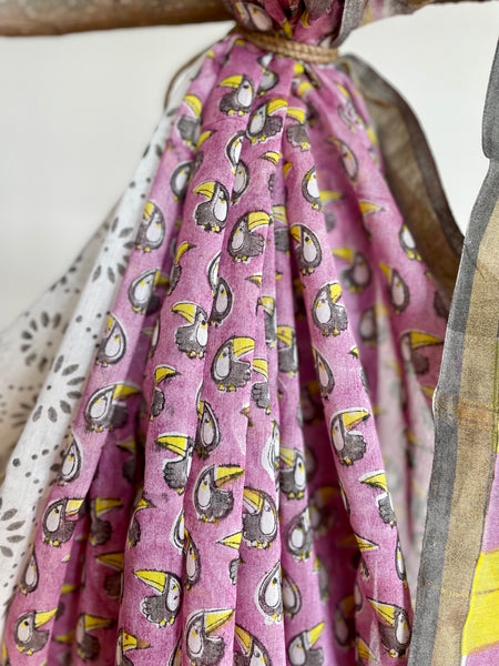 Chanderi Blockprinted Cotton Silk Saree