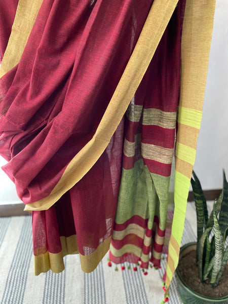 Bengal woven cotton saree