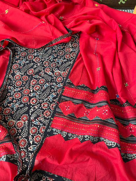 2 piece set - Ajrakh Handblock Cotton Kurta Set