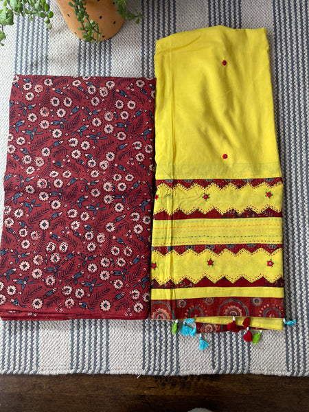 2 piece set - Ajrakh Handblock Cotton Kurta Set