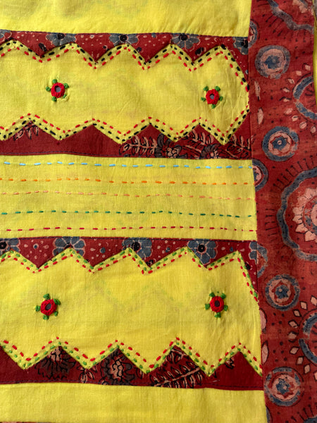 3 piece set - Ajrakh Handblock Cotton Kurta Set