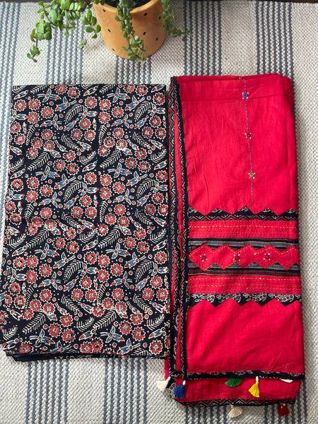 2 piece set - Ajrakh Handblock Cotton Kurta Set