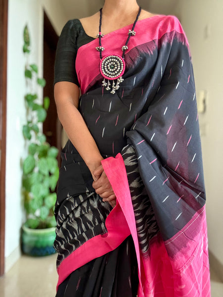 Woven Ikkat Pochampally Cotton saree