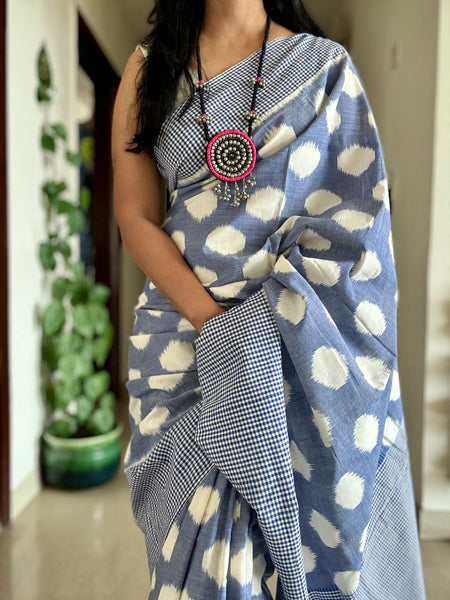 Woven Ikkat Pochampally Cotton saree