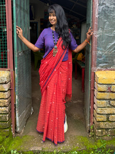 ताना-बाना- Cotton Handwoven Jamdani Saree