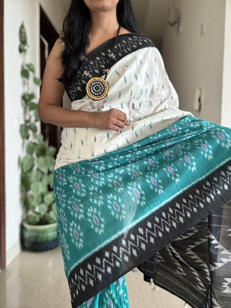 Woven Ikkat Pochampally Cotton saree