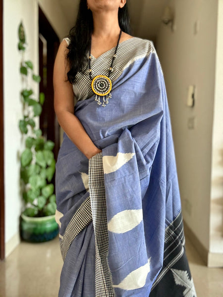 Woven Ikkat Pochampally Cotton saree