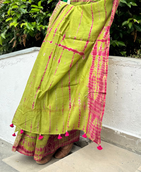 Chanderi Blockprinted Cotton Silk Saree