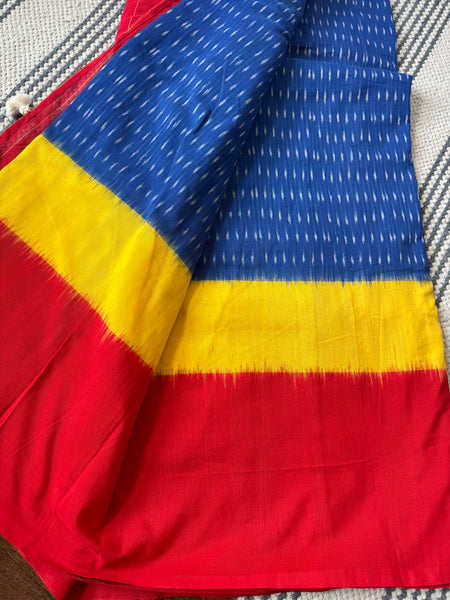 Woven Ikkat Pochampally Cotton saree