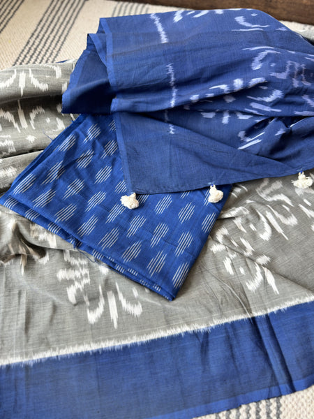 Woven Ikkat Pochampally Cotton saree