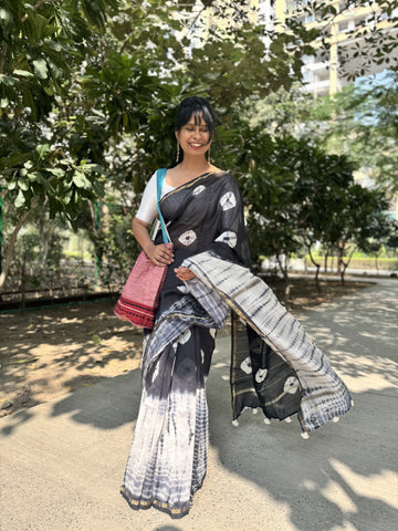 Chanderi Blockprinted Cotton Silk Saree